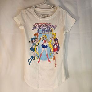 Sailor Moon Crystal Hybrid Apparel‎ White Graphic T-Shirt Anime Manga Small